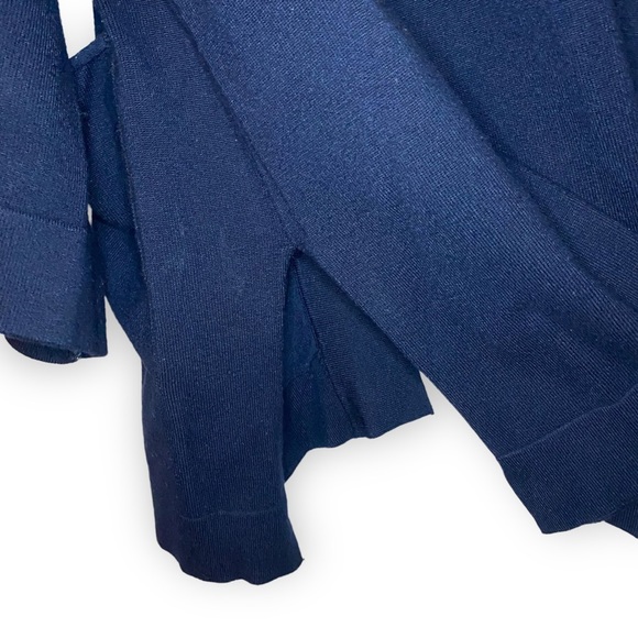 - ZARA Navy Knit 3/4 Sleeve Open Cardigan - Picture 4 of 9